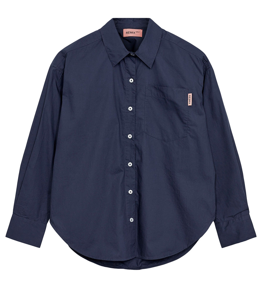 Designers Remix Hemd - Serena Oversized - Navy - Designers Remix - 10 Jahre (140) - Hemd/Bluse