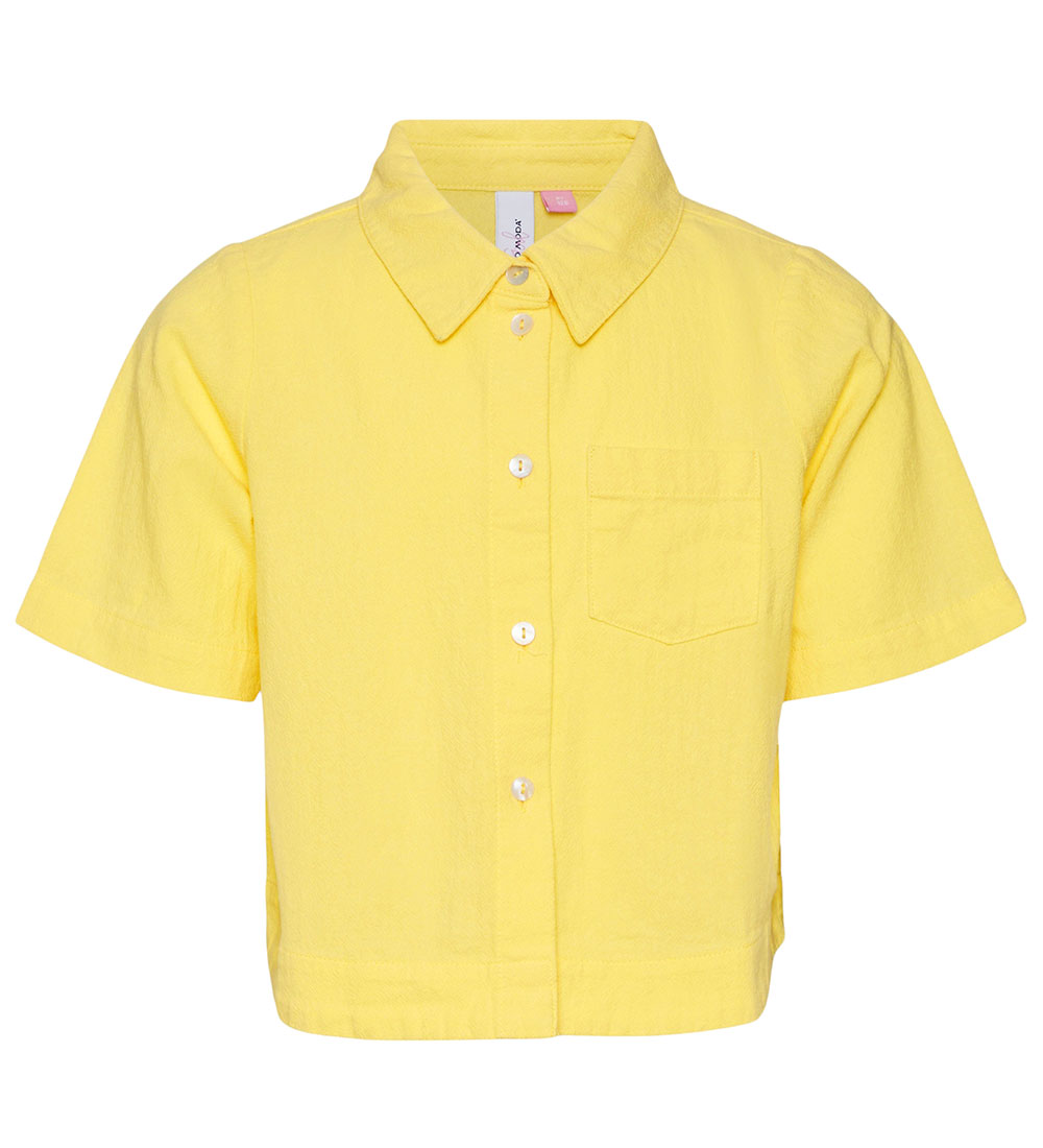 Vero Moda Girl Overhemd - VmHart - Lemon Pit - Vero Moda Girl - 12 jaar (152) - Hemden S/S