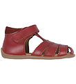 Pom Pom Sandaler - Starters Scallop Velcro - Dusty Red Pom Pom Sandaler - Starters Scallop Velcro - Dusty Red