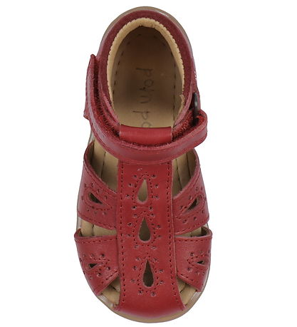 Pom Pom Sandaler - Starters Drops Velcro - Dusty Red
