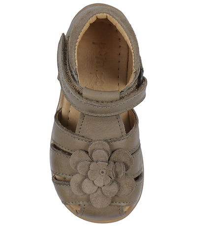 Pom Pom Sandaler - Starters Flower Velcro - Latte Pom Pom Sandaler - Starters Flower Velcro - Latte