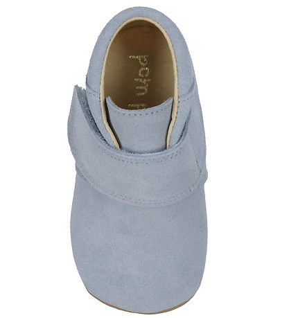 Pom Pom Slippers - Beginners - Light Blue Suede