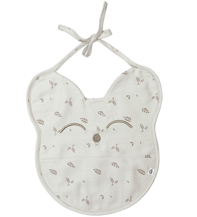 Hagesmæk - GOTS certificeret økologisk bomuld - Bjørne savlesmæk med lomme - Desert Green - Müsli By Green Cotton