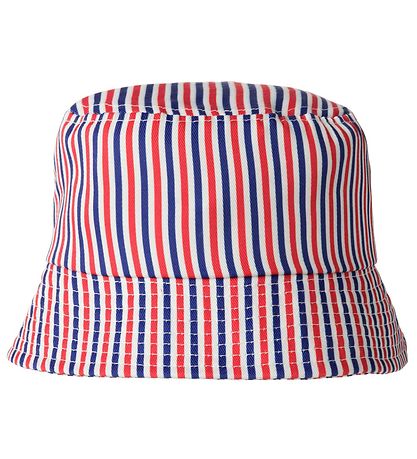 Name It Bucket Hat - NmnOli - Clematis Blue/Jet Stream/Fiery Red