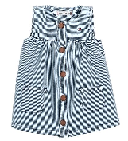 Tommy Hilfiger Sæt - Kjole/T-shirt/Bloomers - Denimstripe Tommy Hilfiger Sæt - Kjole/T-shirt/Bloomers - Denimstripe
