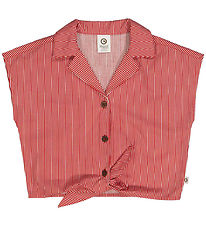 Müsli Skjorte - Poplin Stripe Crop - Balsam Cream/Apple Red Müsli Skjorte - Poplin Stripe Crop - Balsam Cream/Apple Red