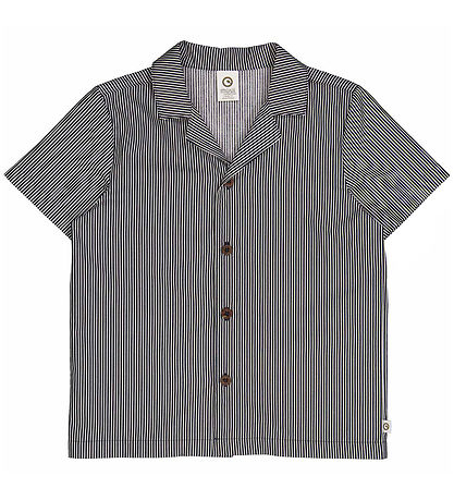 Müsli Skjorte - Poplin Stripe - Balsam Cream/Night Blue