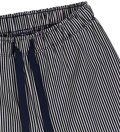 Müsli Bukser - Poplin Stripe - Balsam cream/Night Blue