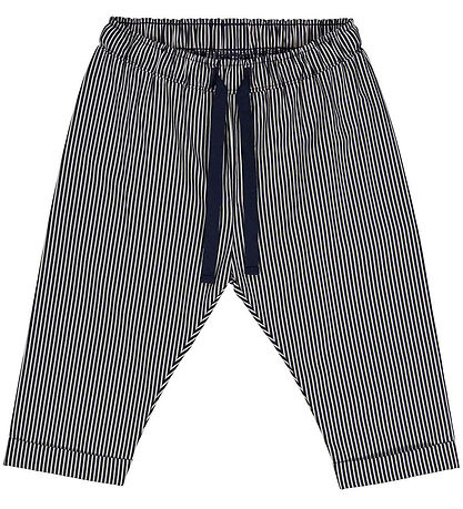 Müsli Bukser - Poplin Stripe - Balsam cream/Night Blue