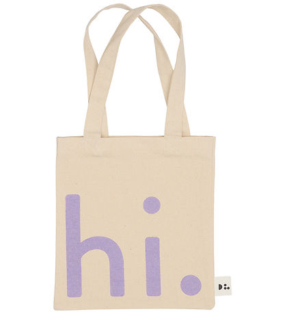 Design Letters Shopper - Lille - Hi - Natur/Lilla Design Letters Shopper - Lille - Hi - Natur/Lilla