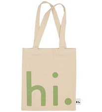 Design Letters Shopper - Lille - Hi - Natur/Grøn Design Letters Shopper - Lille - Hi - Natur/Grøn