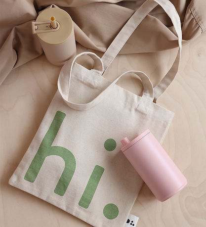Design Letters Shopper - Lille - Hi - Natur/Grøn Design Letters Shopper - Lille - Hi - Natur/Grøn