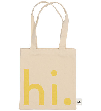 Design Letters Shopper - Lille - Hi - Natur/Gul Design Letters Shopper - Lille - Hi - Natur/Gul