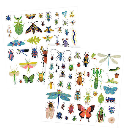 Djeco Klistermærker - Metallic - 160 stk. - Insekter