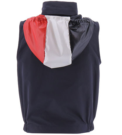 Moncler Waistcoat - Zene - Dark Blue w. Red/White Moncler Waistcoat - Zene - Dark Blue w. Red/White