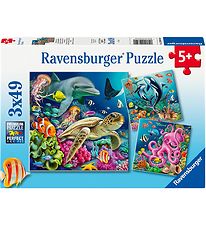 Ravensburger Puslespil - 3x49 Brikker - Under Water Ravensburger Puslespil - 3x49 Brikker - Under Water