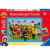 Ravensburger Puslespil - 2x12 Brikker - FiremanSam Ravensburger Puslespil - 2x12 Brikker - FiremanSam