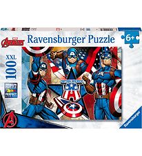 Ravensburger Puslespil - 100 Brikker - Marvel Captain America Ravensburger Puslespil - 100 Brikker - Marvel Captain America