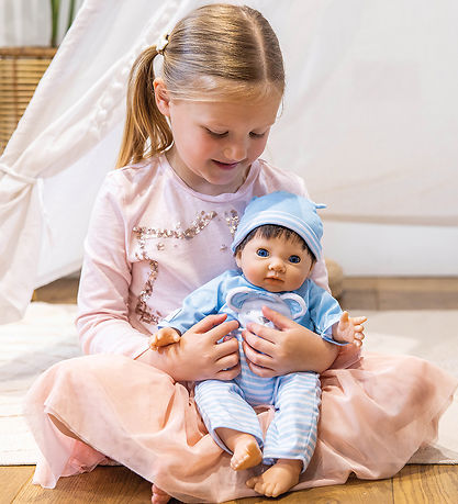 Tiny Treasures Dukke m. Brun Hår - Blue Bear Dukke Tiny Treasures Dukke m. Brun Hår - Blue Bear Dukke