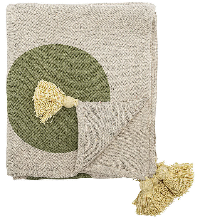 Bloomingville - Clennie Plaid, Natur, Genanvendt Bomuld, L160xW130 cm