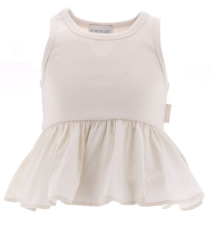 Moncler Tanktop - Rib - Crème Moncler Tanktop - Rib - Crème