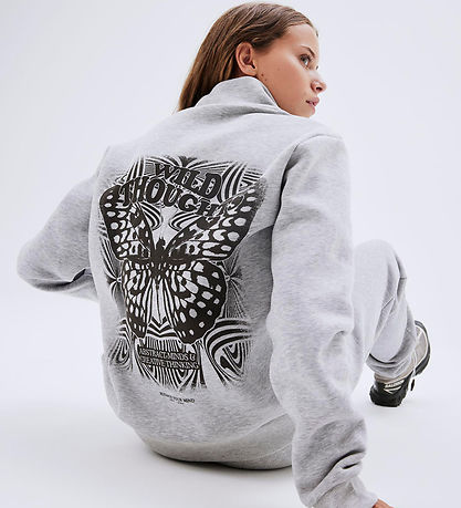 LMTD Sweatshirt - NlfRajla - Light Grey Melange LMTD Sweatshirt - NlfRajla - Light Grey Melange