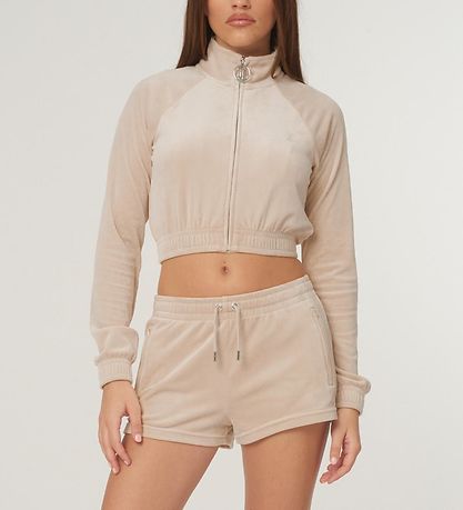 Juicy Couture Cardigan - Tasha - Velour - Brazilian Sand Juicy Couture Cardigan - Tasha - Velour - Brazilian Sand