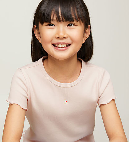 Tommy Hilfiger T-shirt - Essential Rib - Whimsy Pink