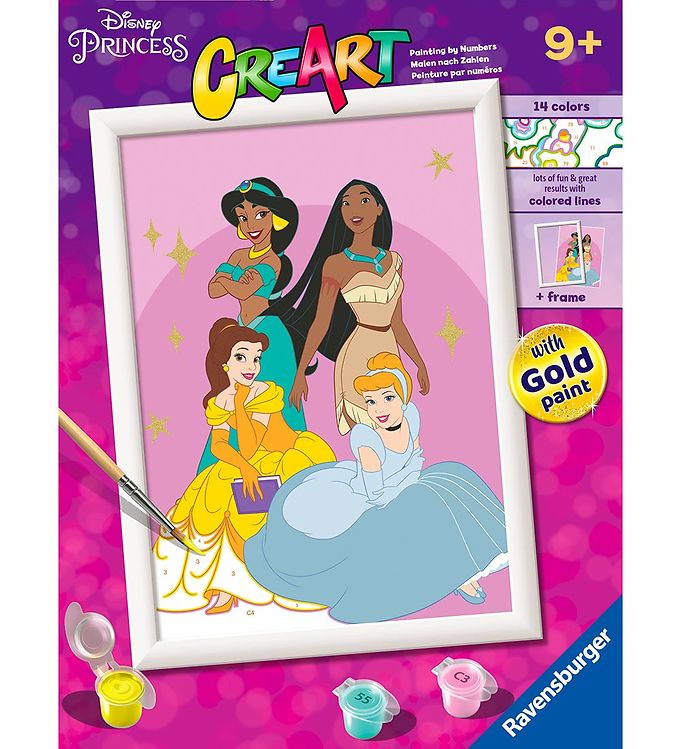 Ravensburger CreArt - MNZ - Disney Princesses, Sæt til støbning/maling til børn, 9 År, Flerfarvet