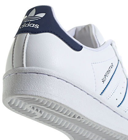 adidas Originals Sko - Superstar J - Hvid/Blå