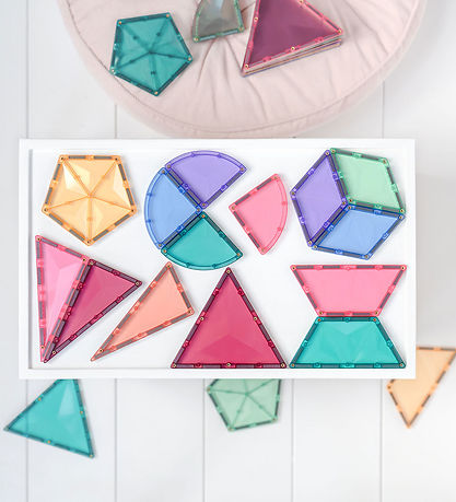 Connetix Magnetsæt - 48 Dele - Pastel Shape Expansion Pack