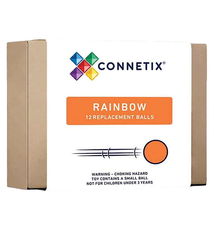 Connetix - Ball Pack - Kugler Til Kuglebane 12 Dele - Rainbow (ct-r-00012-ba)