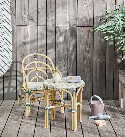 OYOY Udendørs Bord - Momi Mini - 40x41 cm - Vanilla/Olive OYOY Udendørs Bord - Momi Mini - 40x41 cm - Vanilla/Olive