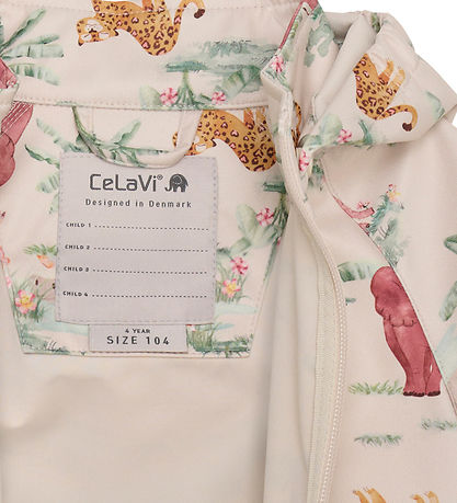 CeLaVi Softshelljakke - Brandied Apricot/Rosa m. Elefanter CeLaVi Softshelljakke - Brandied Apricot/Rosa m. Elefanter