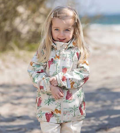 CeLaVi Softshelljacke - Brandied Apricot/Rosa m. Elefanten