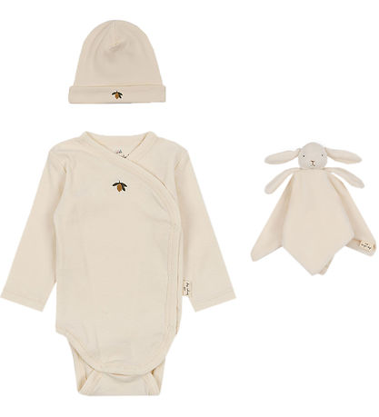 Konges Sløjd Gaveæske - Nusseklud/Hue/Body l/æ - Offwhite - Lemo Konges Sløjd Gaveæske - Nusseklud/Hue/Body l/æ - Offwhite - Lemo