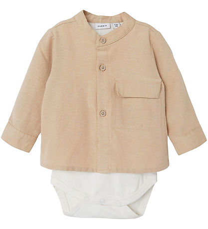 Name It Skjortebody L/Æ - NbmFaher - Humus Name It Skjortebody L/Æ - NbmFaher - Humus