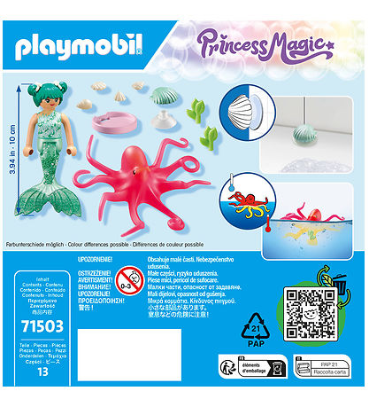 Playmobil Princess Magic - Havfrue m. Blæks... - 71503 - 13 Dele