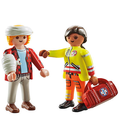 Playmobil DuoPack - Paramediciner med Patient - 71506 - 6 Dele  Playmobil DuoPack - Paramediciner med Patient - 71506 - 6 Dele