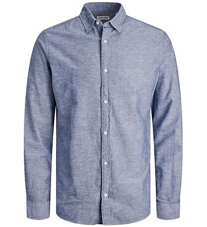 Jack & Jones Skjorte - JjeLinen - Faded Denim Jack & Jones Skjorte - JjeLinen - Faded Denim