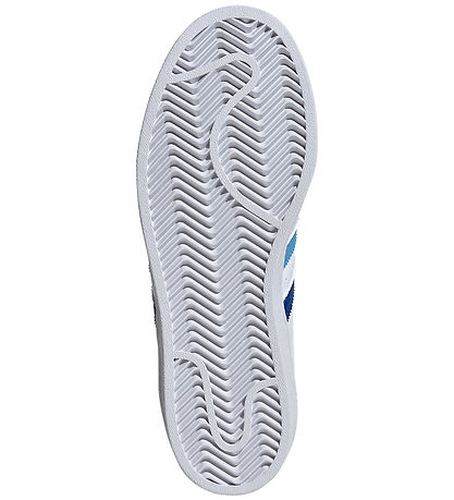 adidas Originals Sko - Superstar J - Hvid/Blå