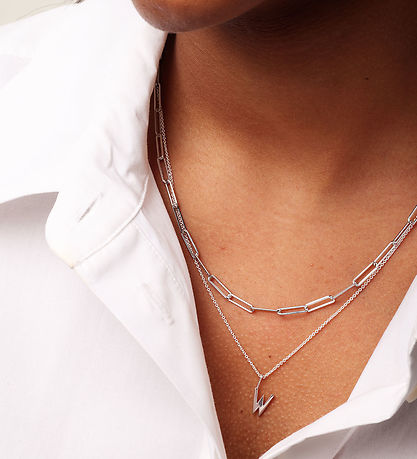 Design Letters Halskæde - Chunky Square Link - Large - 45 cm - S Design Letters Halskæde - Chunky Square Link - Large - 45 cm - S