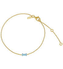Design Letters Armbånd - 20 cm - Bow Tie - Guld/Lyseblå Design Letters Armbånd - 20 cm - Bow Tie - Guld/Lyseblå