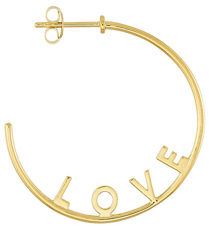 Design Letters Ørering - 1 stk. - Love Hoop - Guld Design Letters Ørering - 1 stk. - Love Hoop - Guld