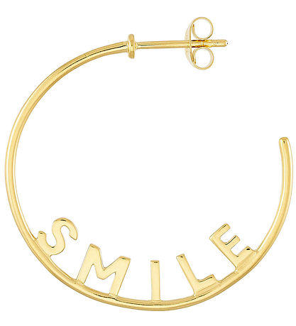 Design Letters Ørering - 1 stk. - Smile Hoop - Guld Design Letters Ørering - 1 stk. - Smile Hoop - Guld