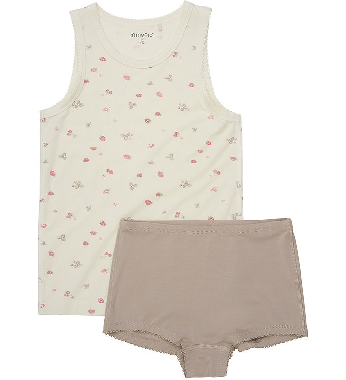 Minymo Undertøj - Viskose - Strawberry Ice m. Jordbær