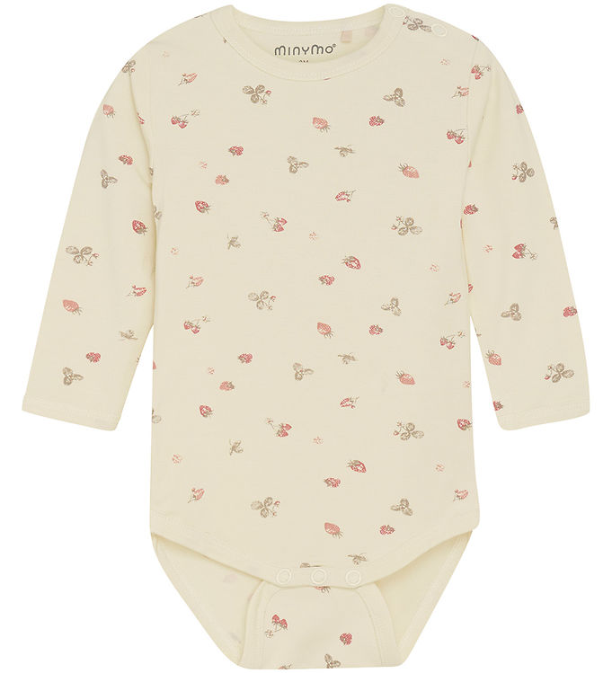 Minymo Body l/� - Viskose - Strawberry Ice m. Jordb�r