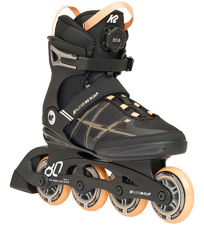 K2 Rulleskøjter - Alexia 80 Boa - Sort/Orange - Inliner K2 Rulleskøjter - Alexia 80 Boa - Sort/Orange - Inliner