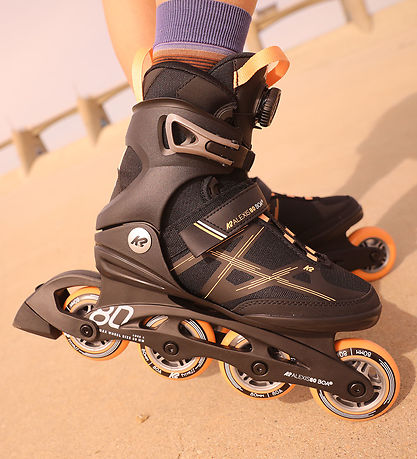 K2 Rulleskøjter - Alexia 80 Boa - Sort/Orange - Inliner K2 Rulleskøjter - Alexia 80 Boa - Sort/Orange - Inliner