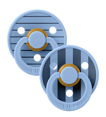 BIBS Colour Sutter - 2-pak - Str. 1 - Rund - Sky Blue BIBS Colour Sutter - 2-pak - Str. 1 - Rund - Sky Blue